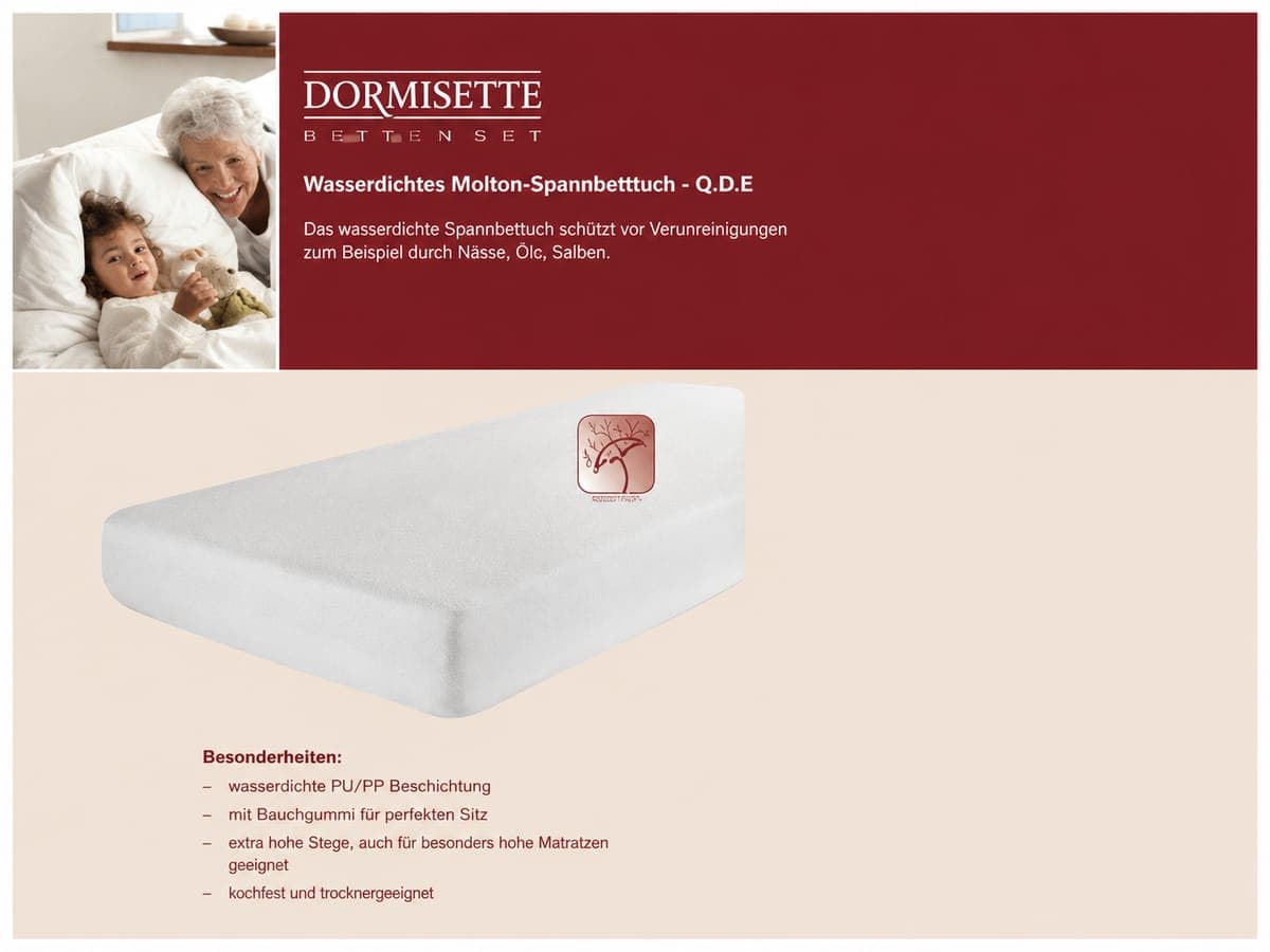 Dormisette Fixmolton Standard — Molton-Spannbetttuch