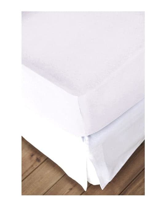 Living Home Mako Zwirn Gasiert, Fixleintuch, Weiss / Blanc